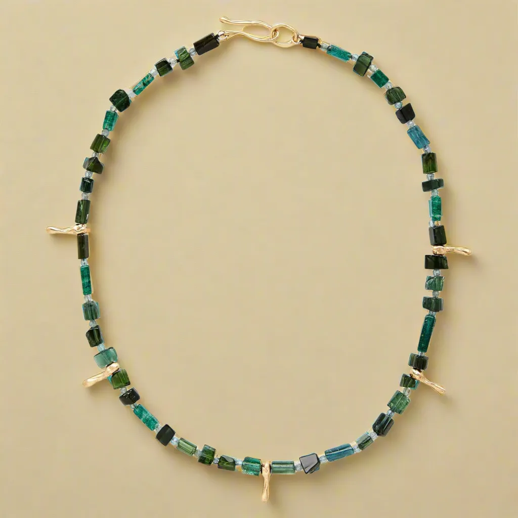 Nile Tourmaline Calima Bronze Necklace