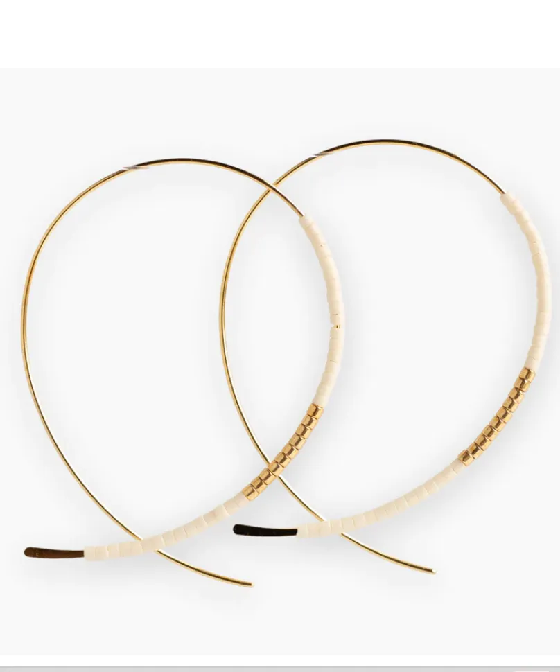 Norah Gold Earrings - Ivory