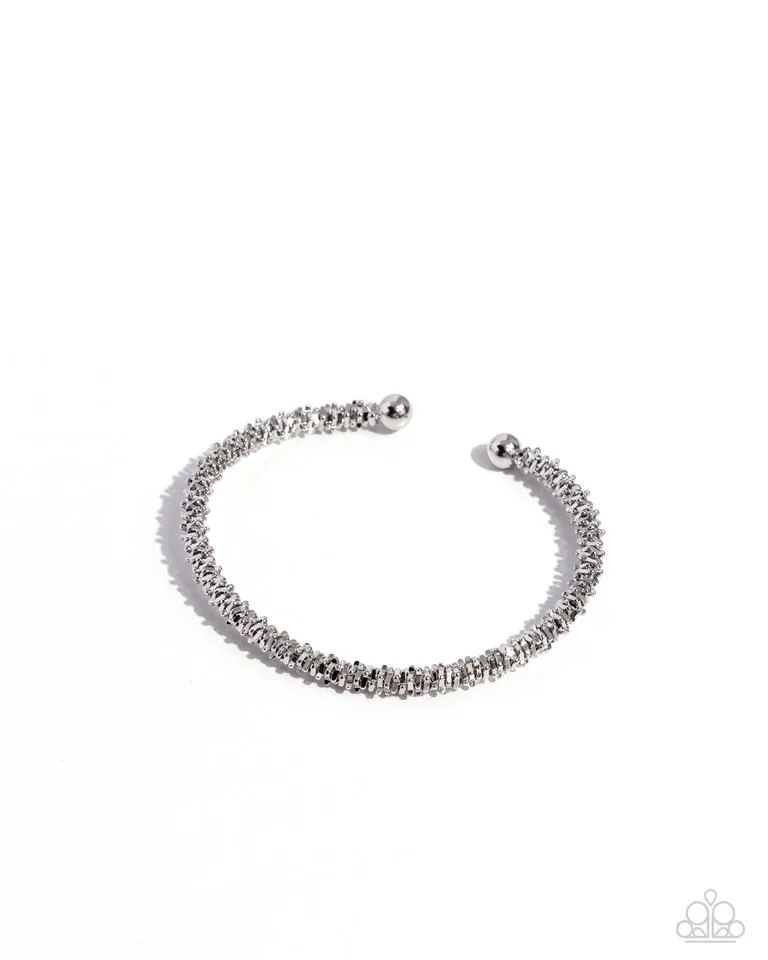 Paparazzi Bracelet ~ Twisted Trenchant - Silver