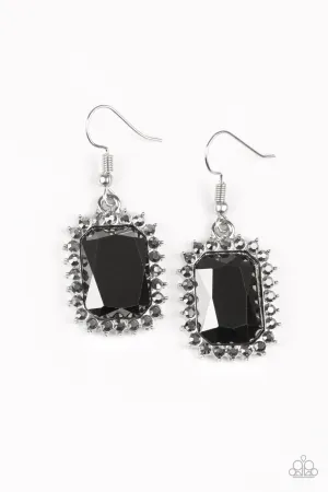Paparazzi Downtown Dapper Black Fishhook Earrings