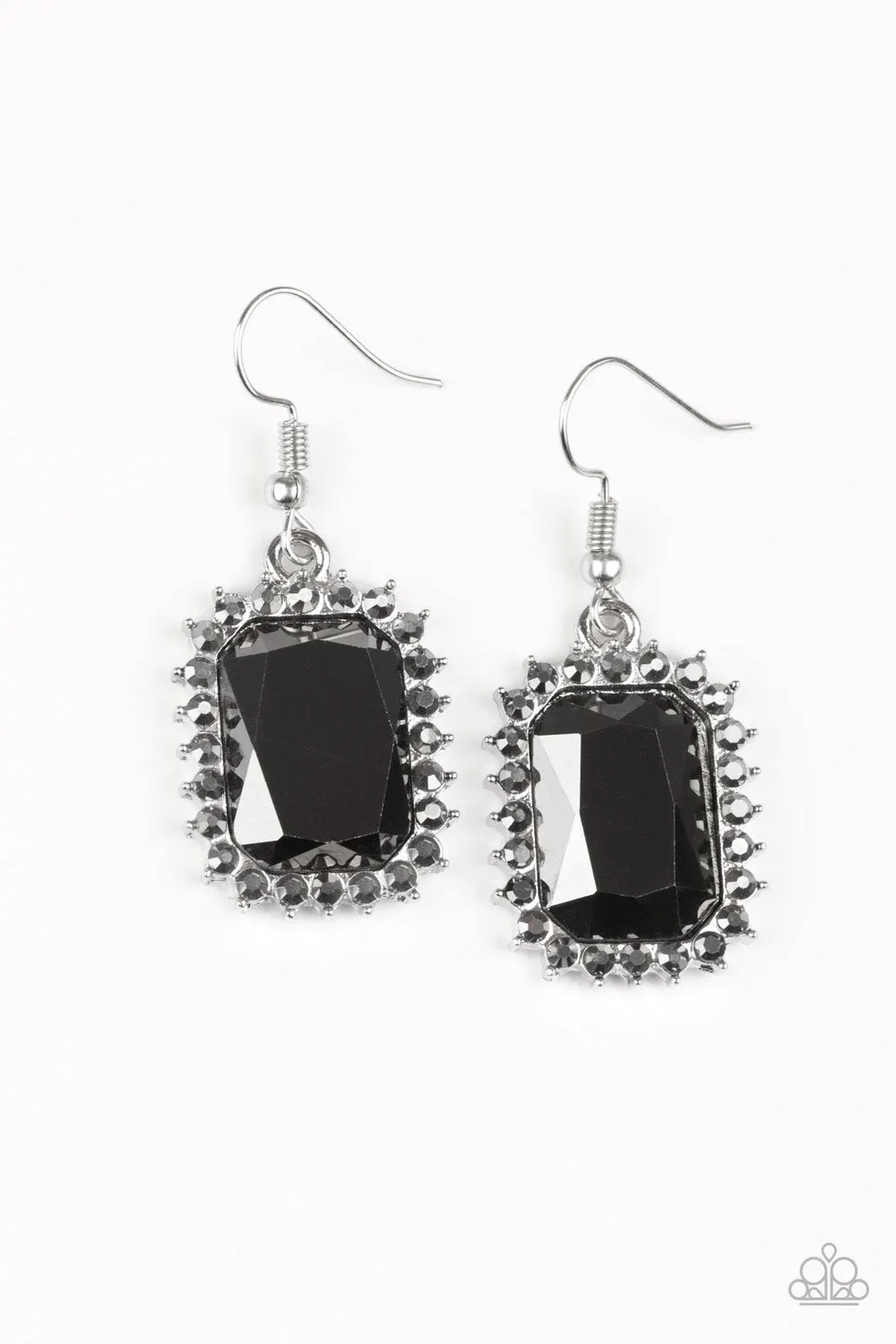 Paparazzi Downtown Dapper Black Fishhook Earrings