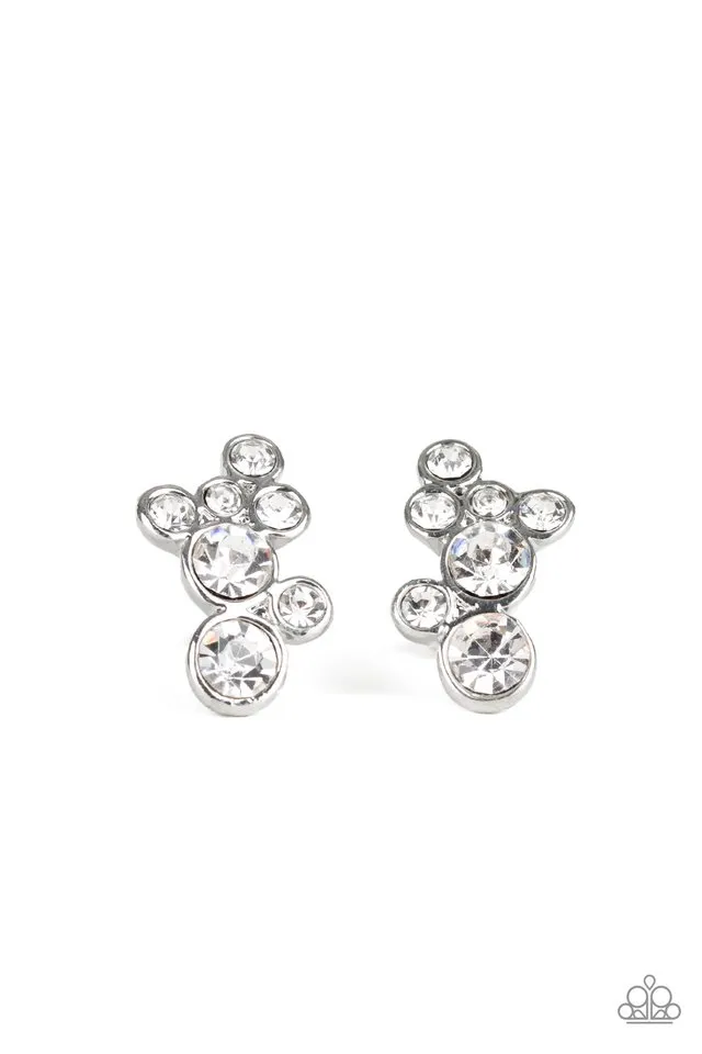 Paparazzi Earring ~ Treasure Treat - White