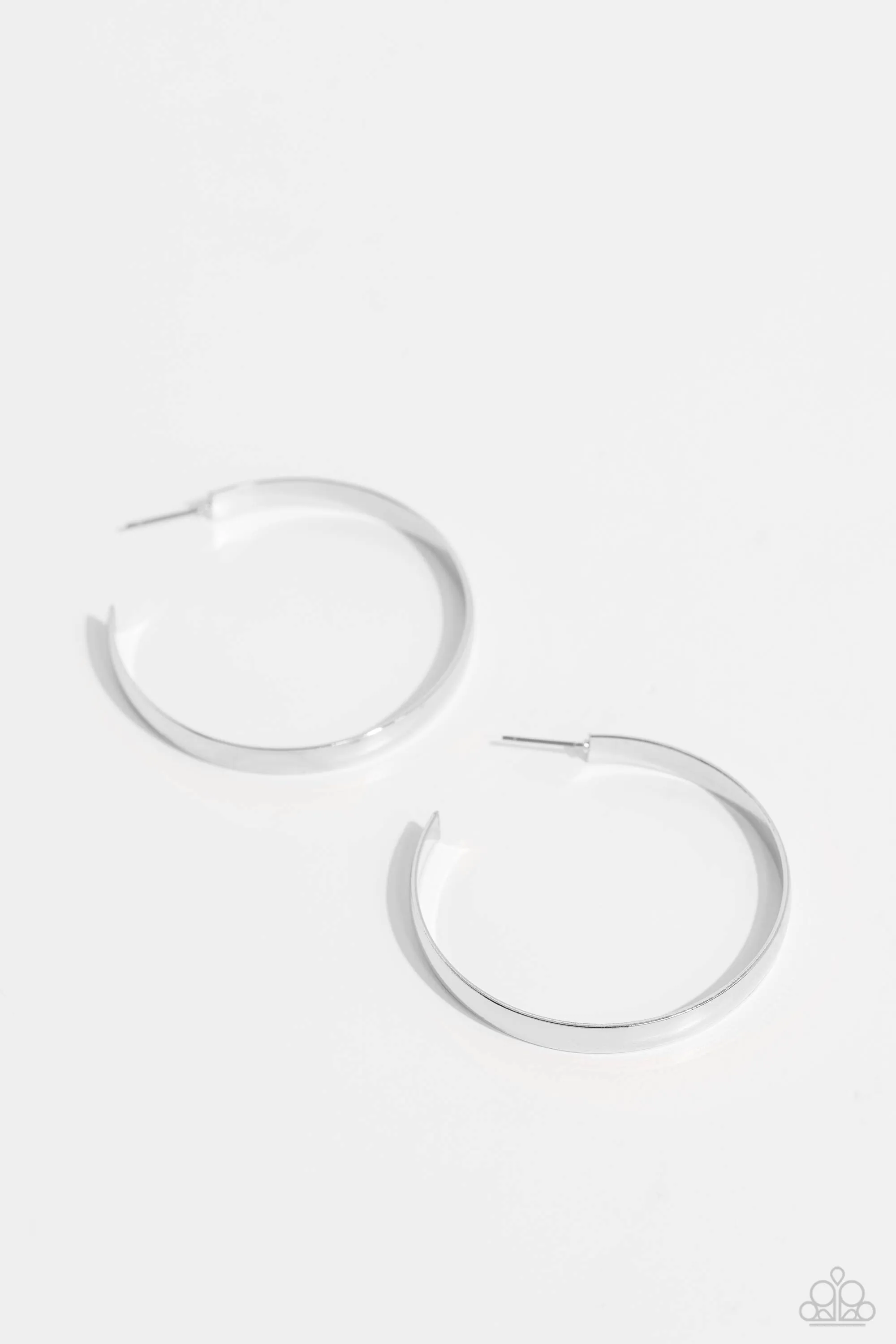 Paparazzi Sleek Symmetry - Silver Earring