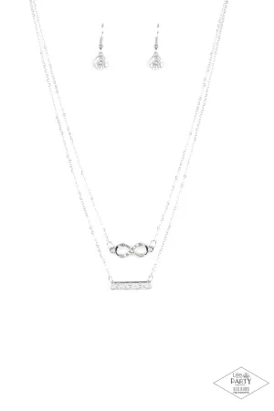 Paparazzi Timeless Love White Short Necklace - Life Of The Party Exclusive