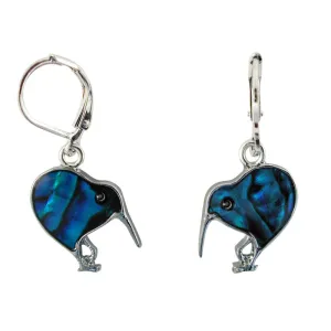 Paua Sleek Kiwi Lever Back Earrings