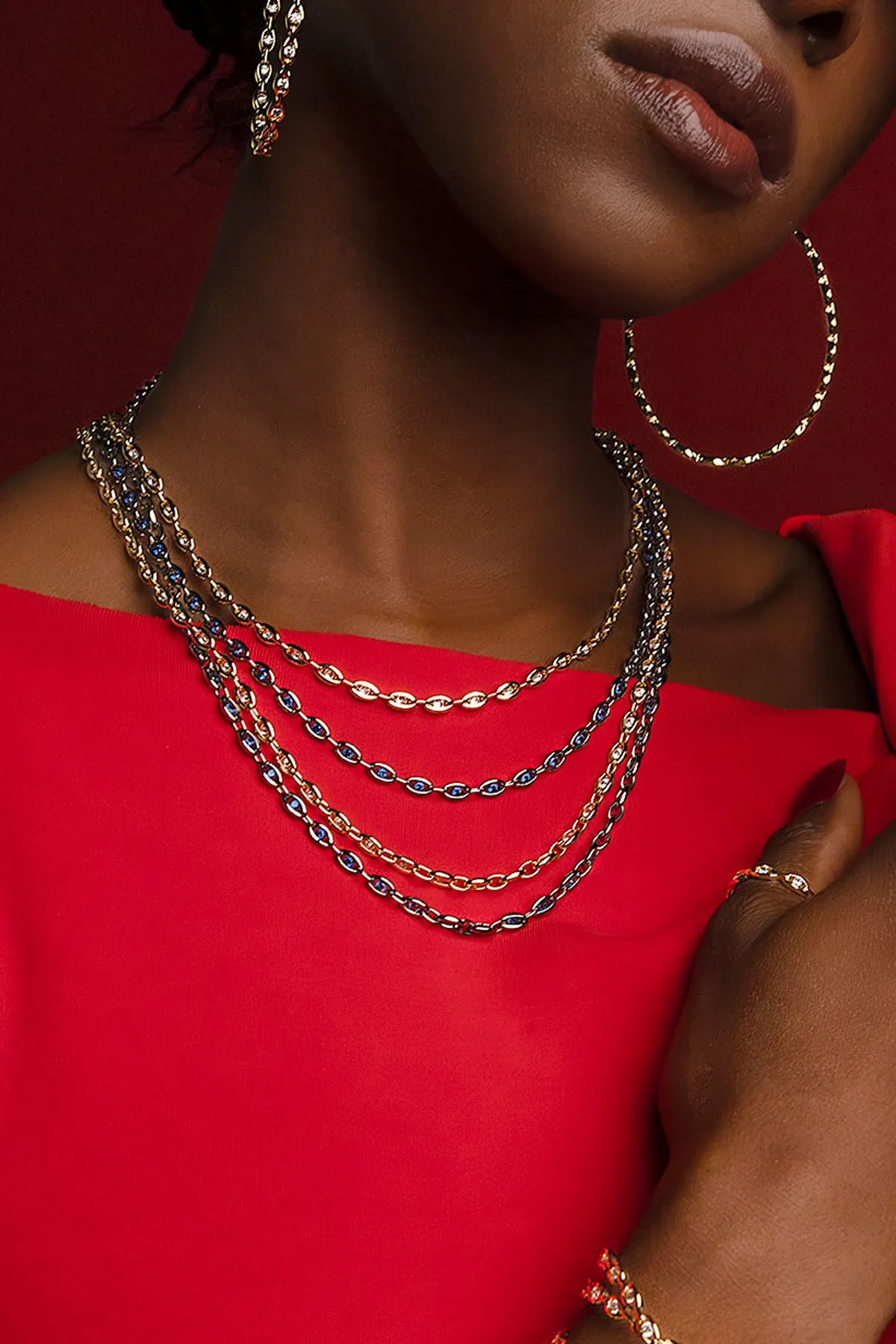 Pavé Chain Adjustable Necklace