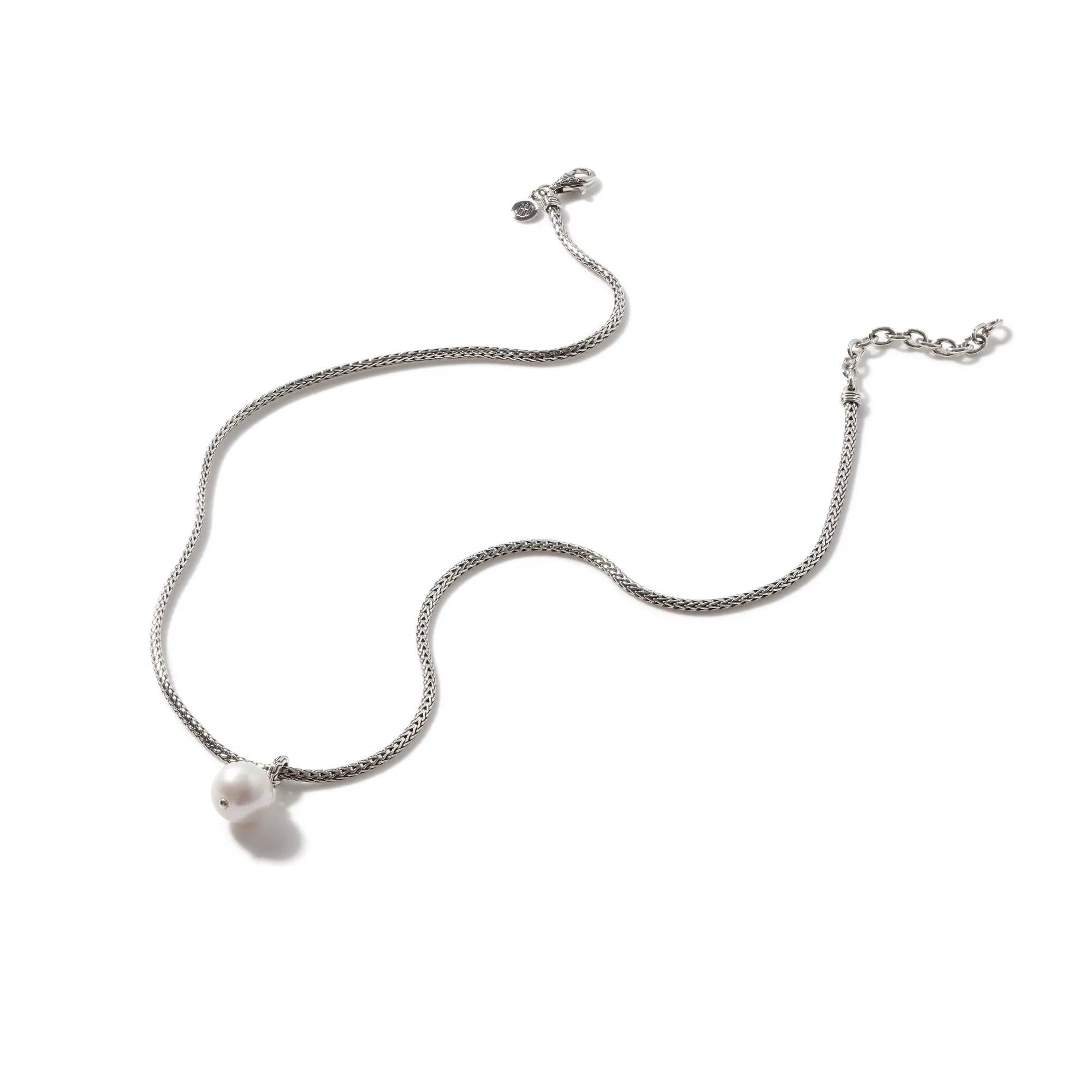 Pearl Pendant Necklace, Sterling Silver|NB900001
