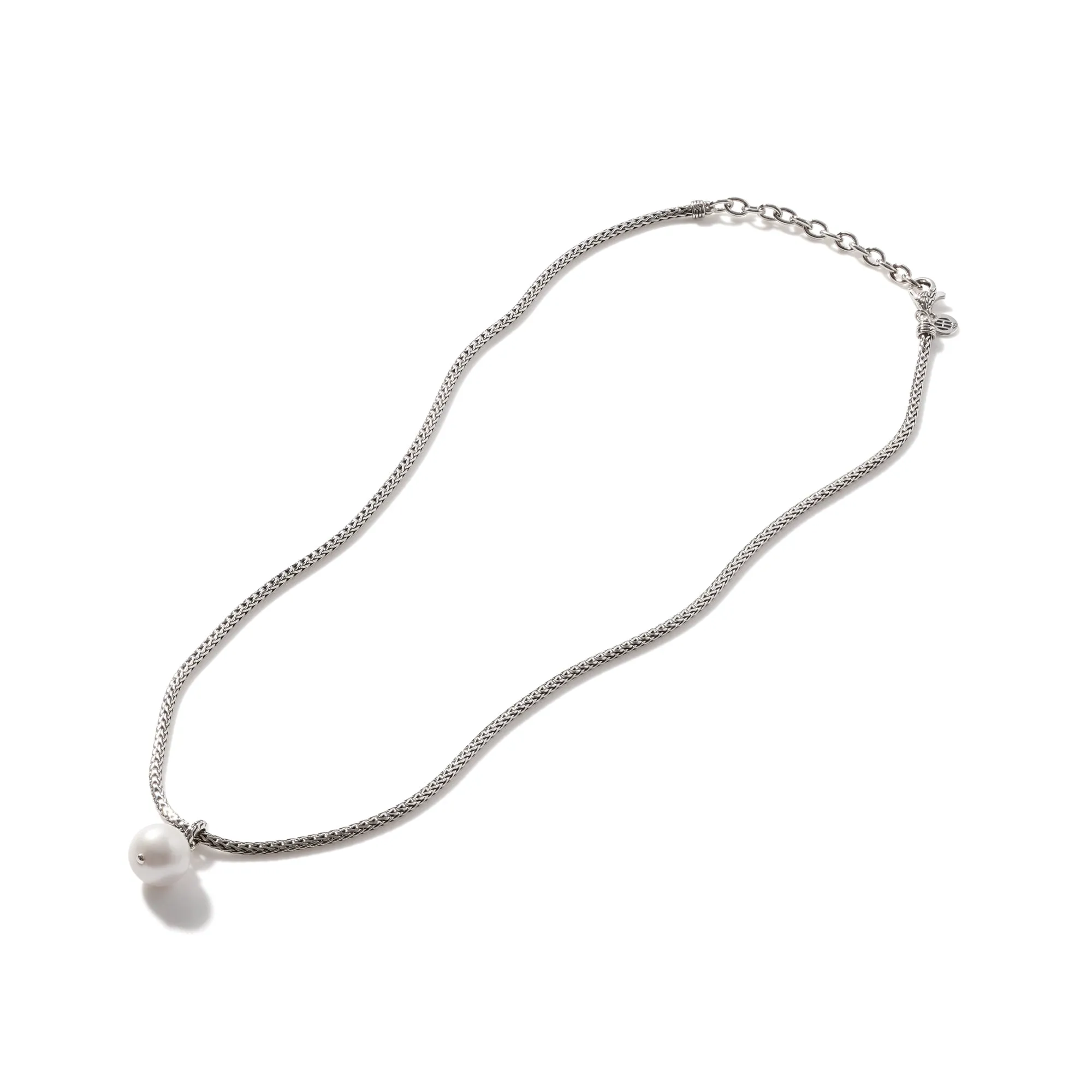 Pearl Pendant Necklace, Sterling Silver|NB900001