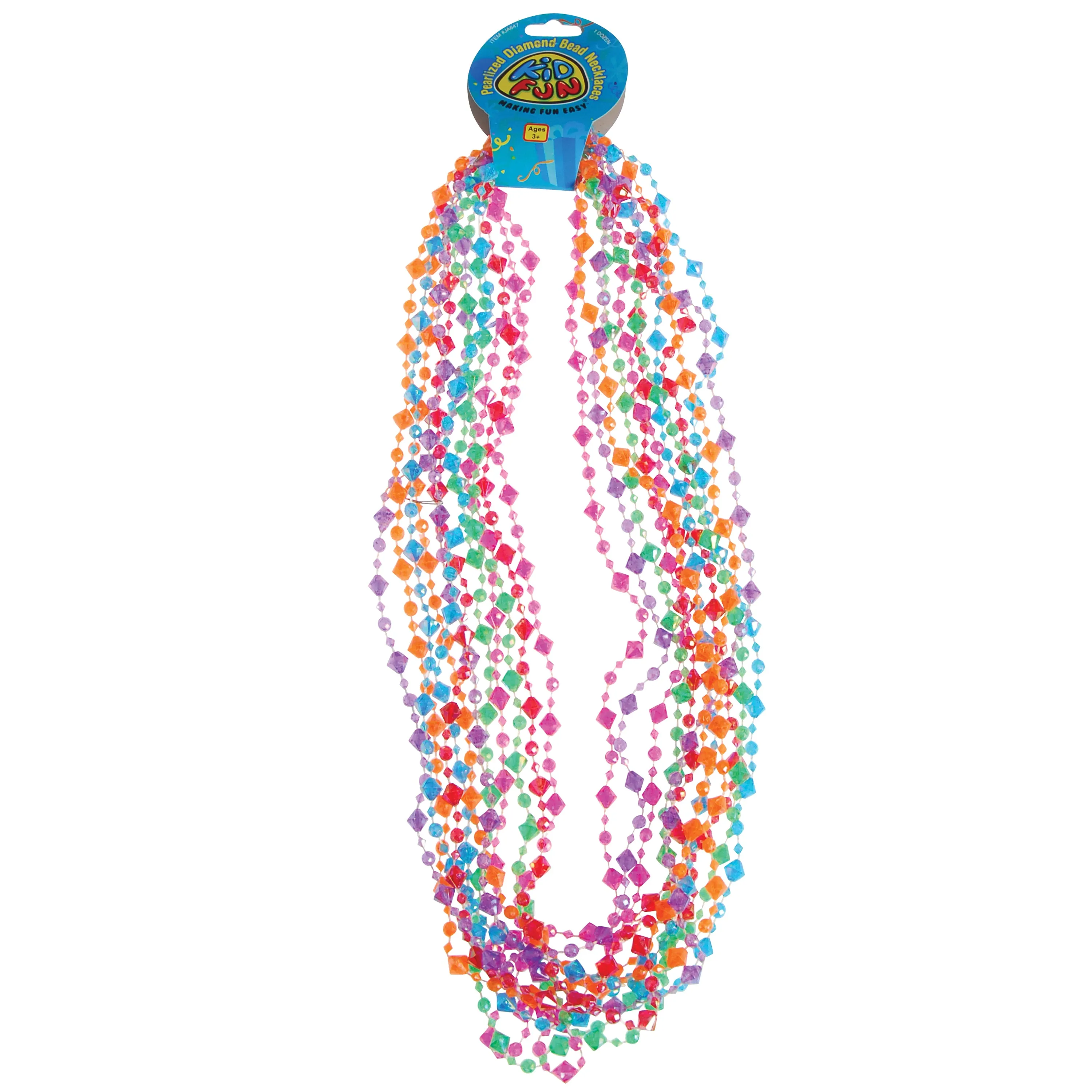 Pearlized Diamond Bead Necklaces
