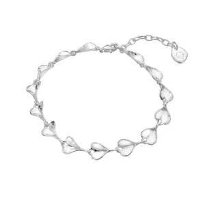 Petite leaf heart bracelet
