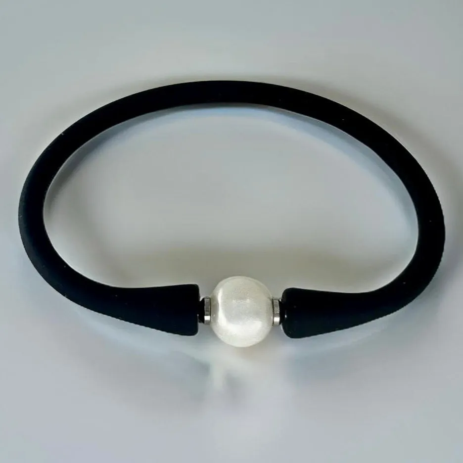 Pink Purple Blue Stretchy Silicone Pearl Bracelets