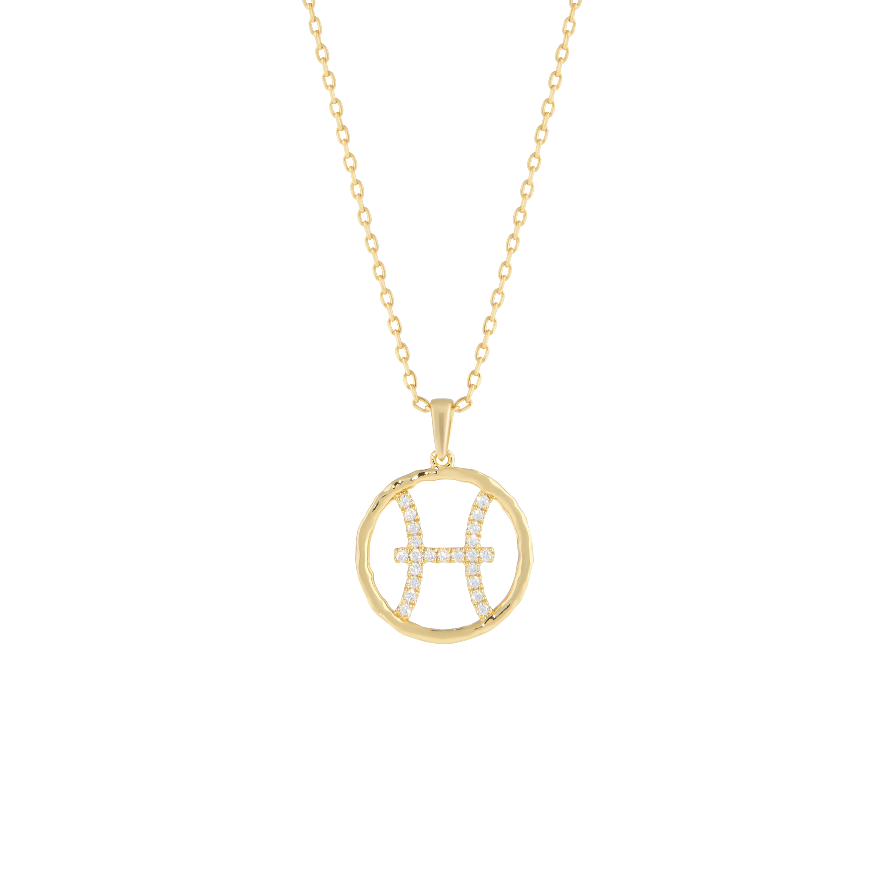 Pisces medallion pendant necklace