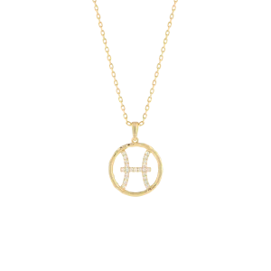 Pisces medallion pendant necklace