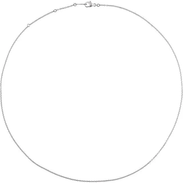 Platinum cable necklace