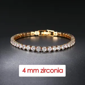 POPULAR -  Trendy AAA  Cubic Zirconia Silver Color Women's Tennis Bracelet - Hand Made jewellery