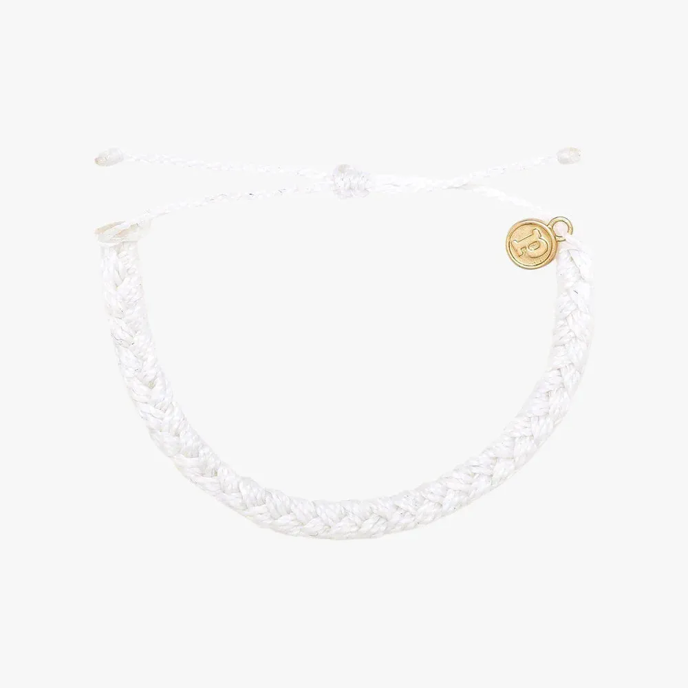 Pura Vida White Solid Braided Bracelet