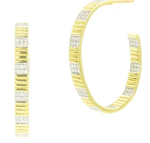 RADIANCE  Sleek Pavé Hoop Earring