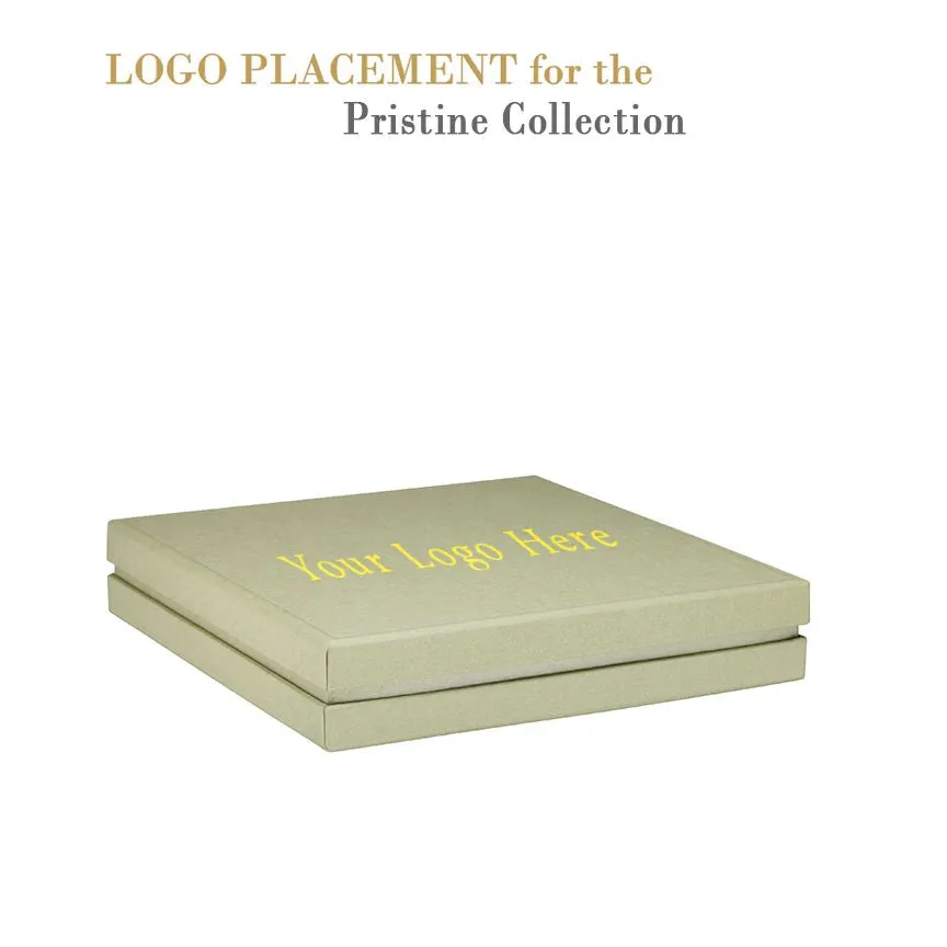 Recycled Cardboard Box With Glossy Inset Necklace Box, Pristine Collection