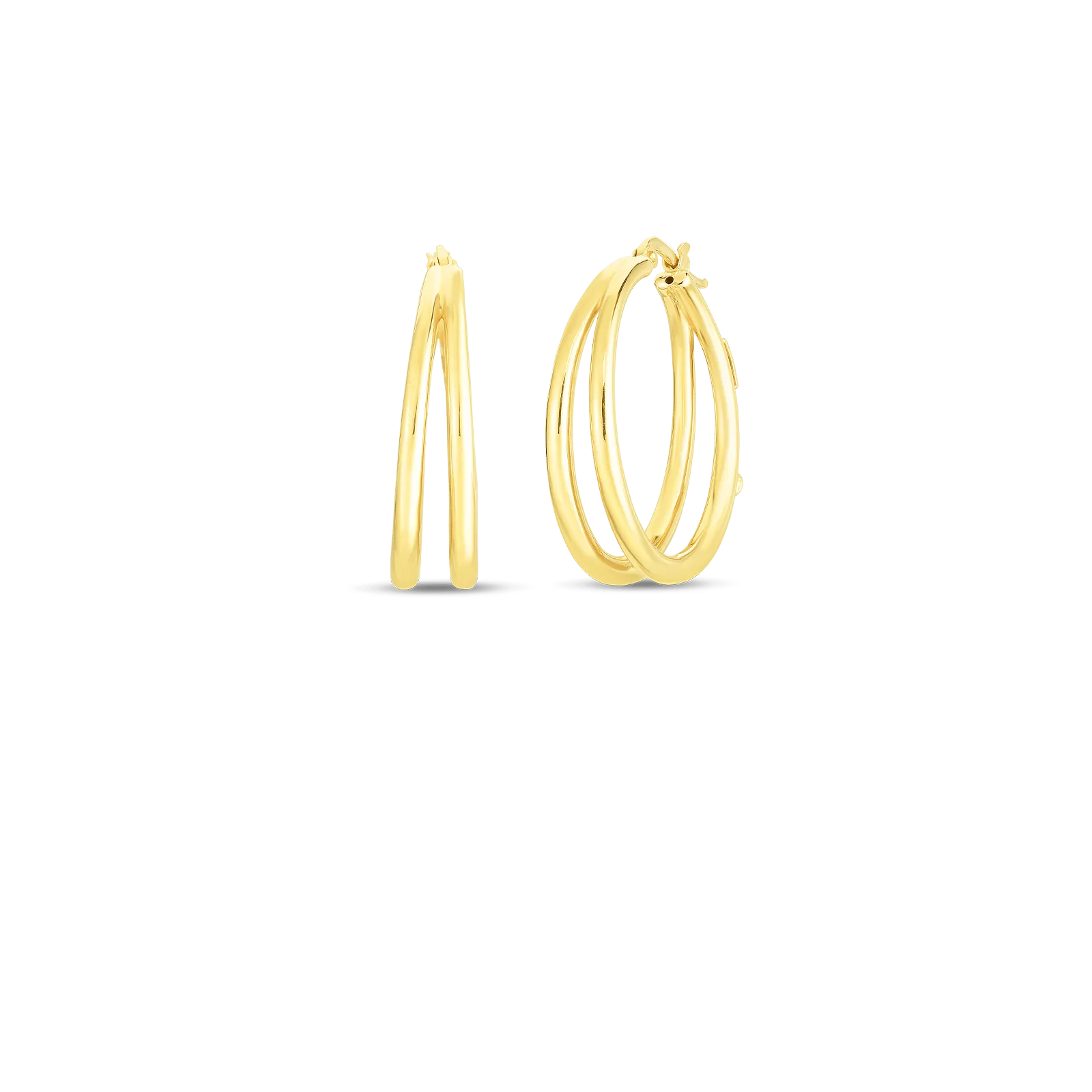 Roberto Coin 18KY Double Hoop Earrings