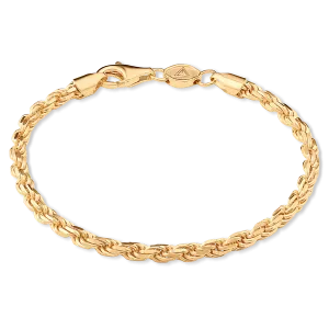 Rope Bracelet, Gold Vermeil (3.5mm)