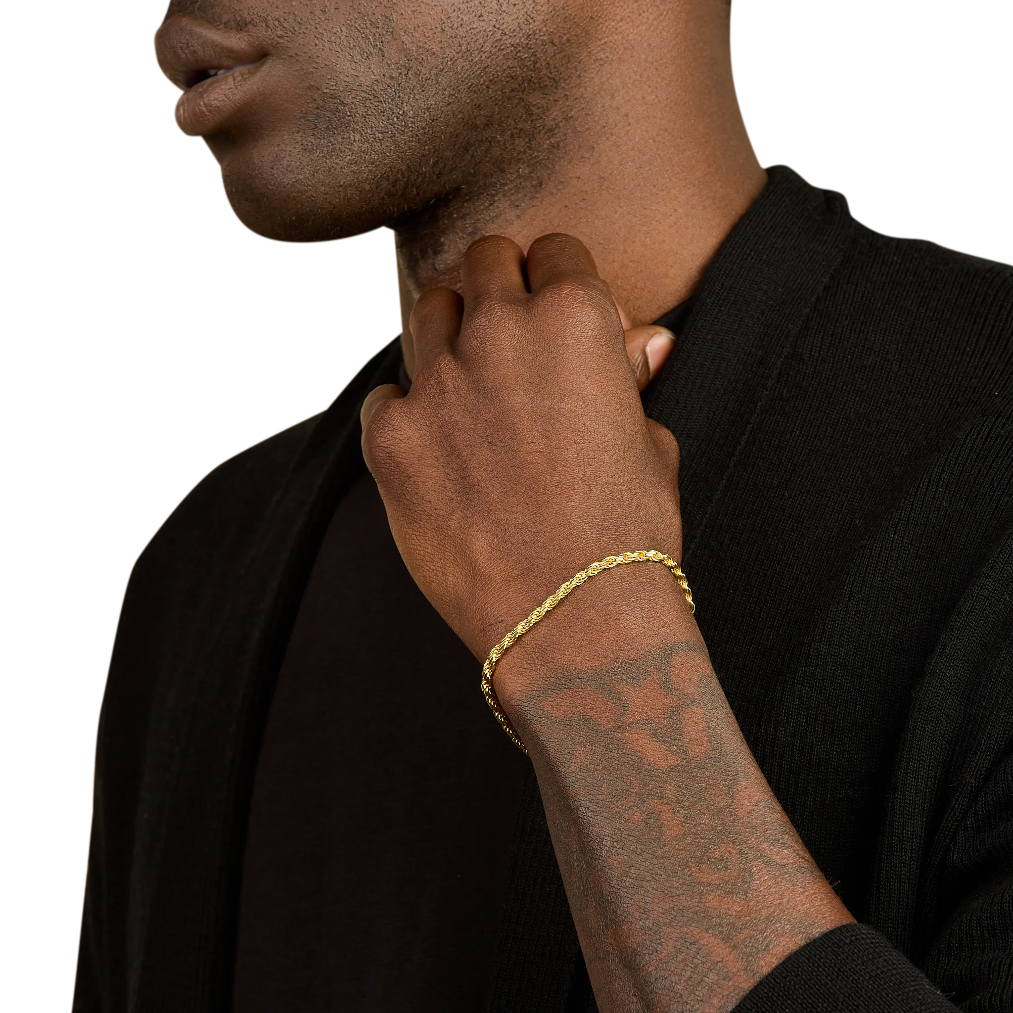 Rope Bracelet, Gold Vermeil (3.5mm)