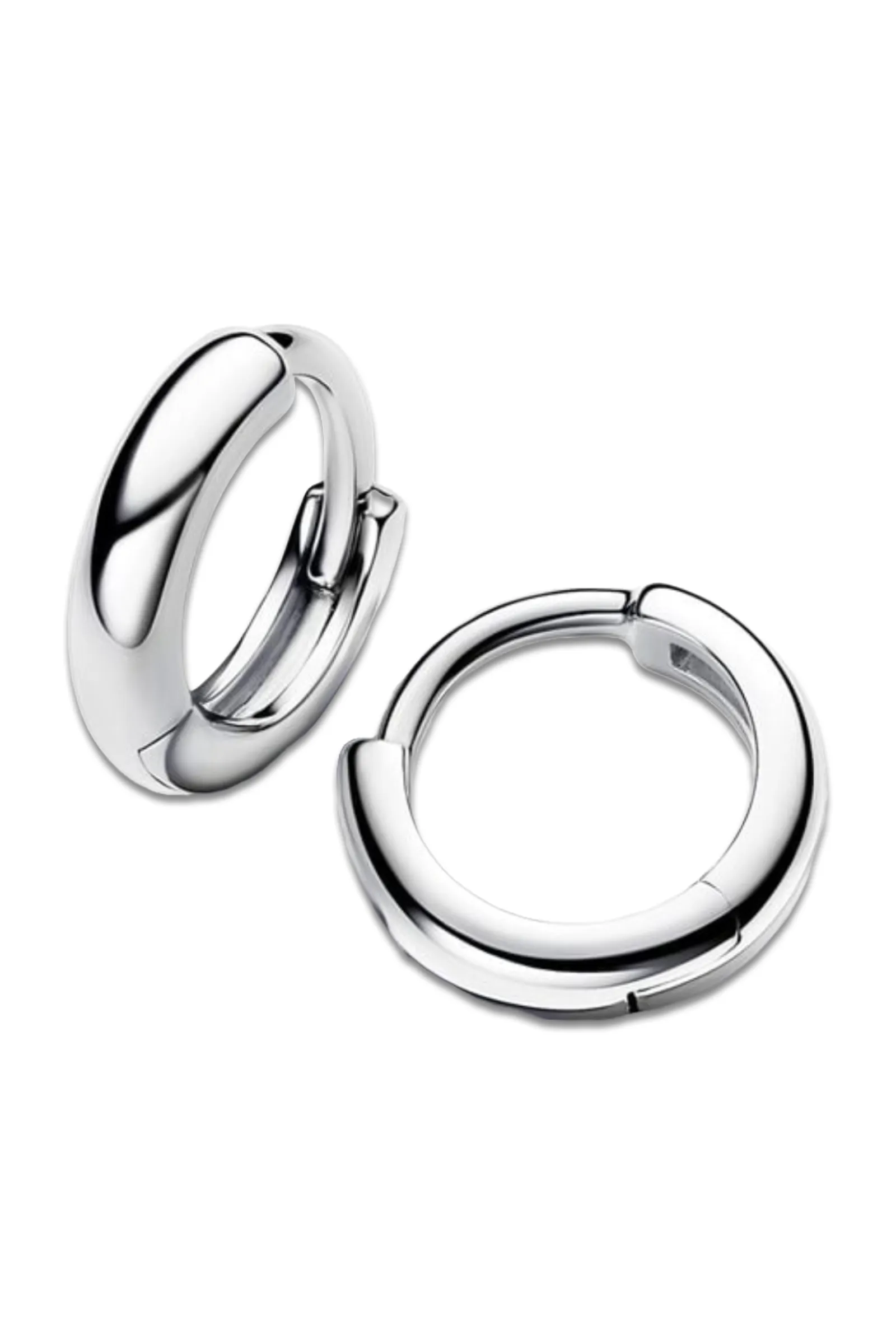 Round Huggie Hoop Earrings