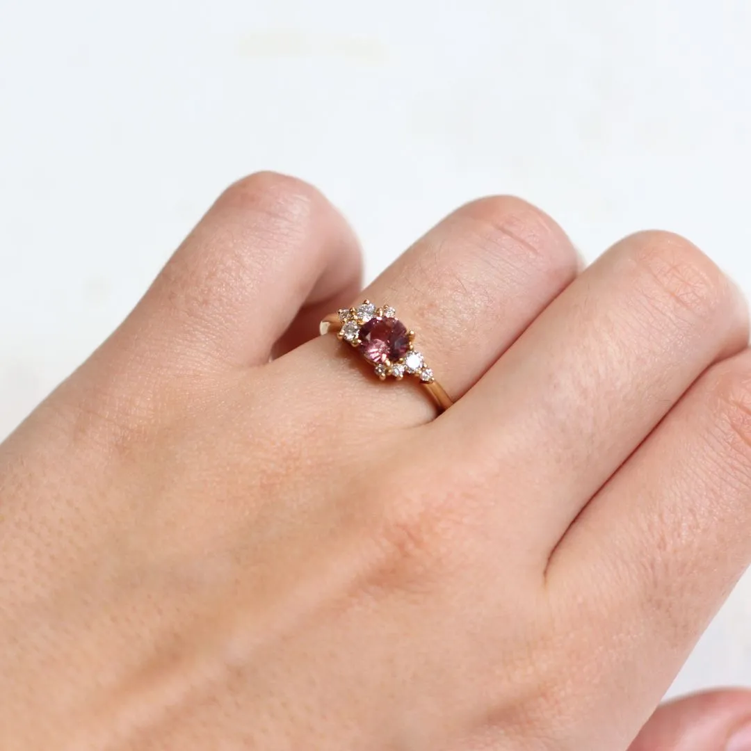 Round Pink Sapphire Ring