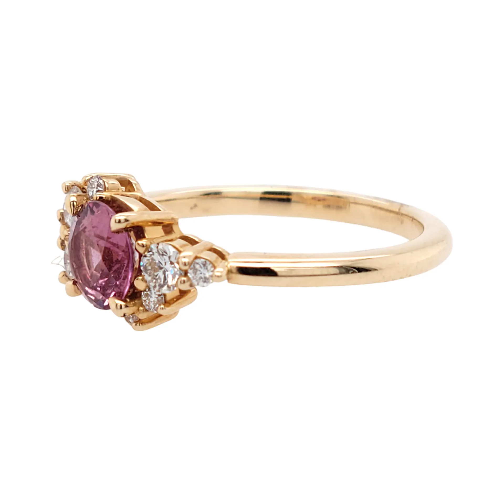 Round Pink Sapphire Ring