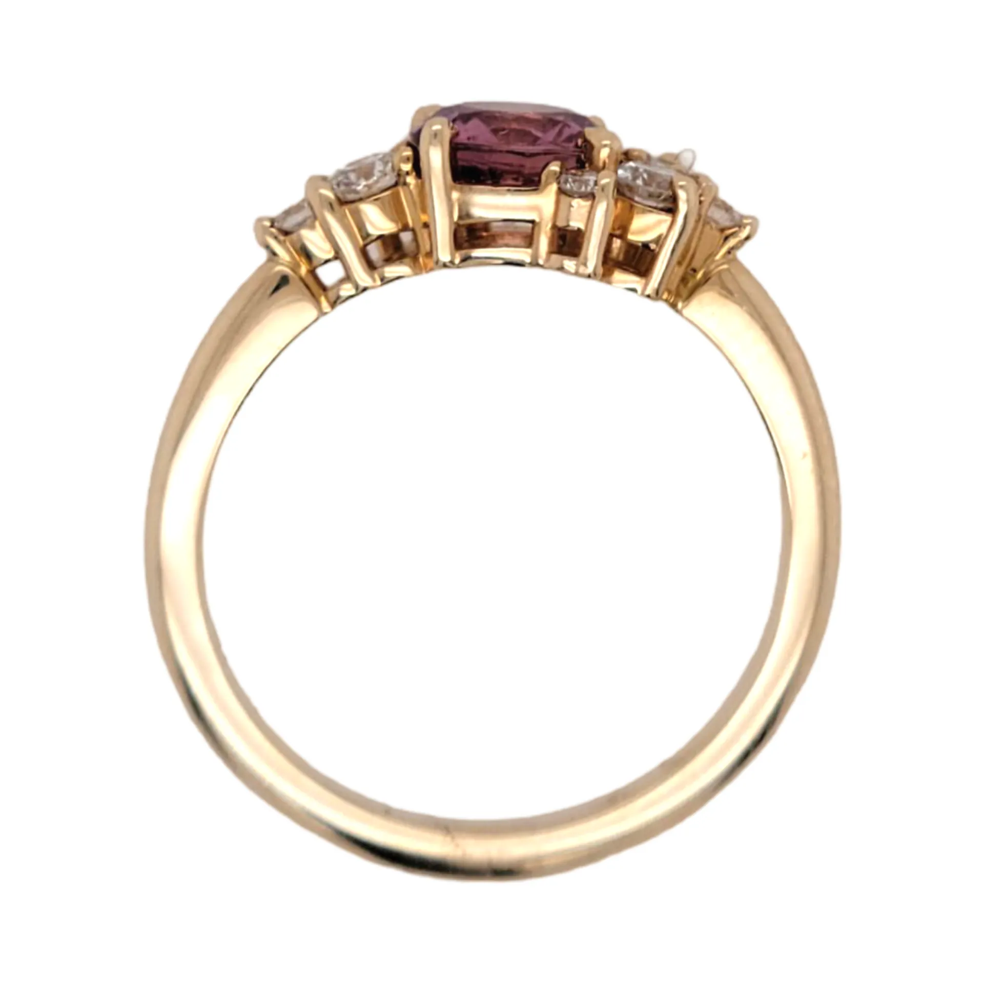 Round Pink Sapphire Ring