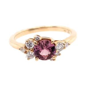 Round Pink Sapphire Ring