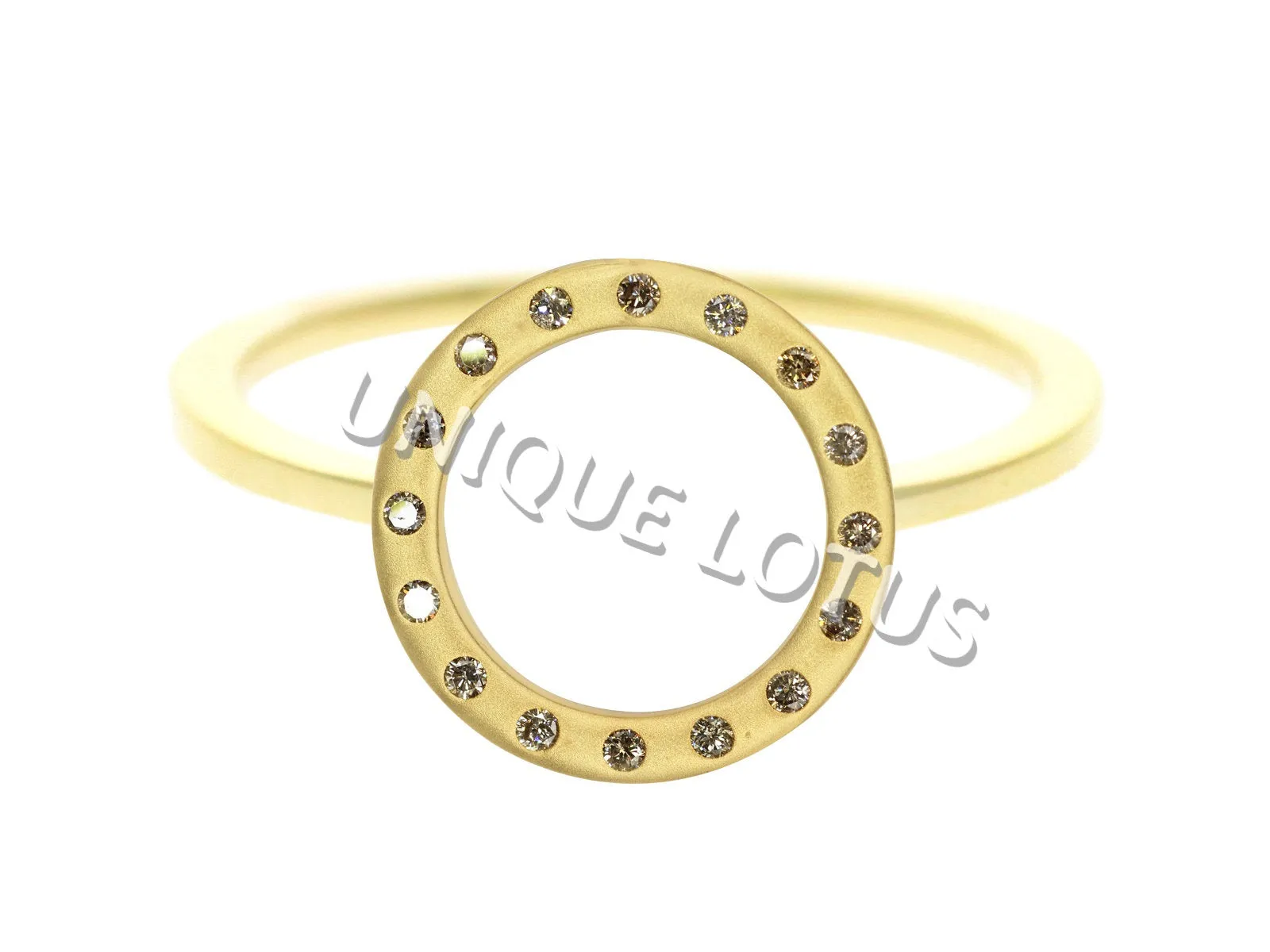 Round Shape 14k Solid Gold Diamond Pendants