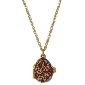 Royal Ladybug: Red Egg Pendant Necklace with Charm