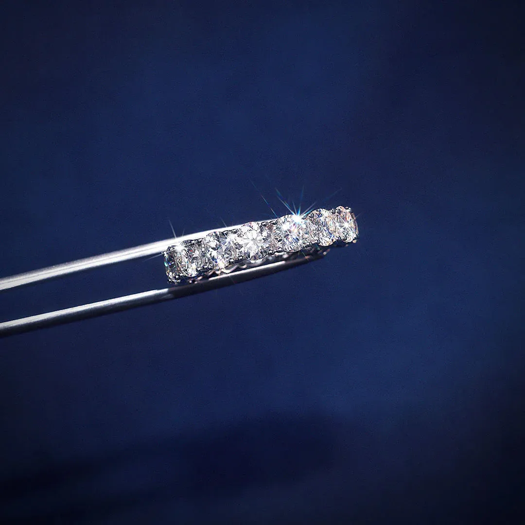 S925 Moissanite Diamond Eternity Ring - 5mm