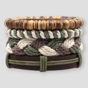 Saint Morris Everett 4-piece Leather Bracelet