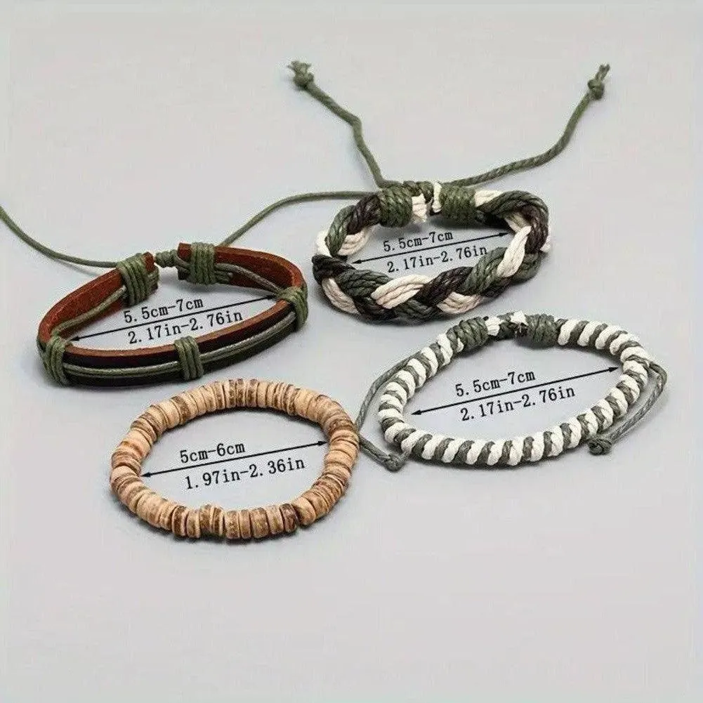 Saint Morris Everett 4-piece Leather Bracelet