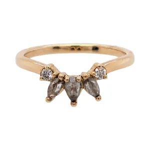 Salt and Pepper Diamond Contour Band