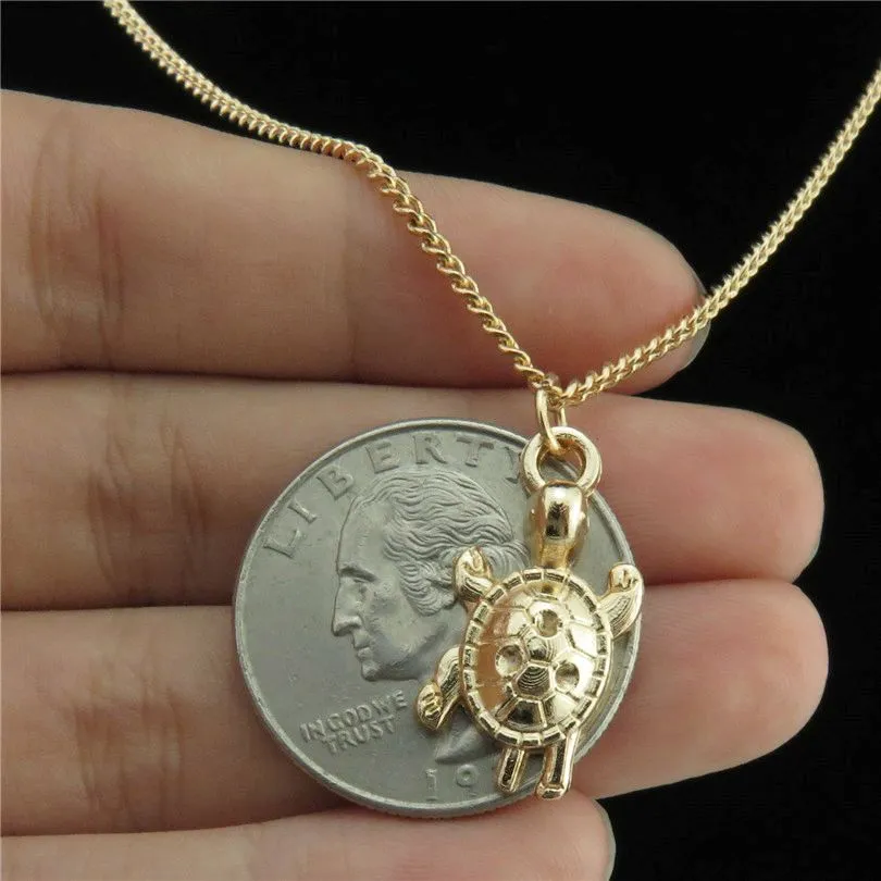 Save Sea Turtle Jewelry | Sea Turtle Necklace Gold Choker