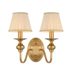 SIEDEL 2 LIGHT WALL BRACKET W/SHADE