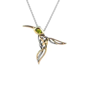 Silver And 10k Gold Hummingbird Pendants | Keith Jack