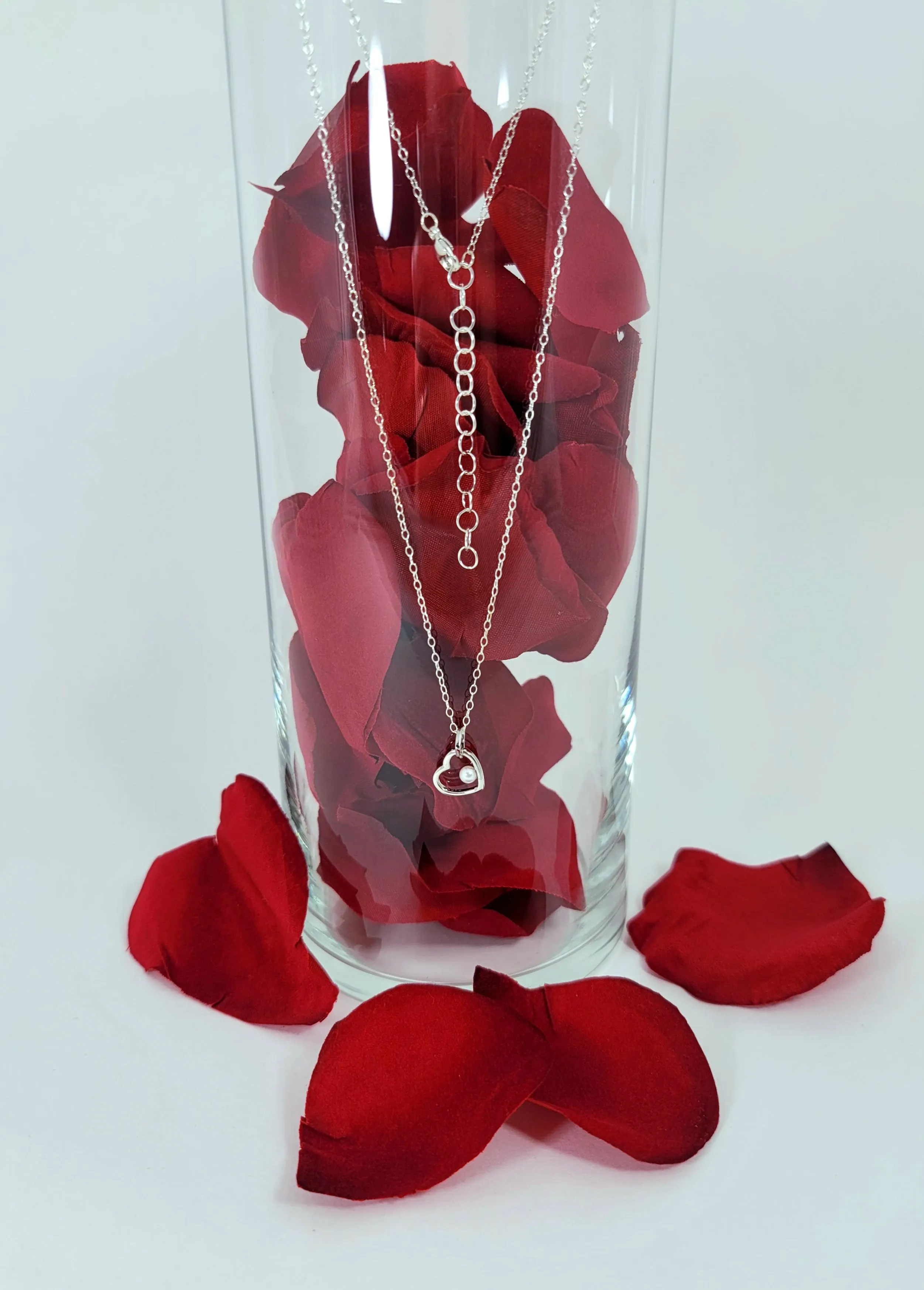 Silver Hearts Entwined Necklace