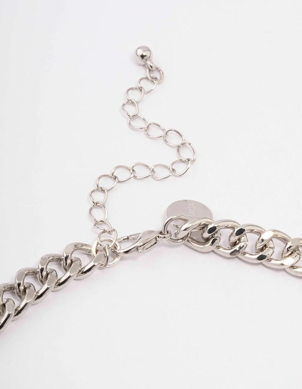 Silver Large Cluster Stone Choker