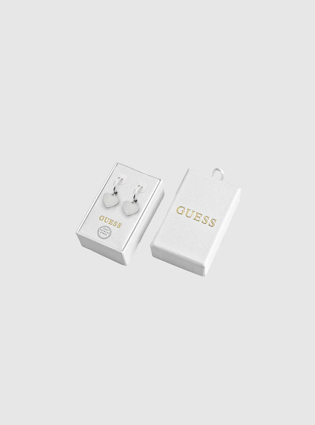 Silver Plain Heart Earrings
