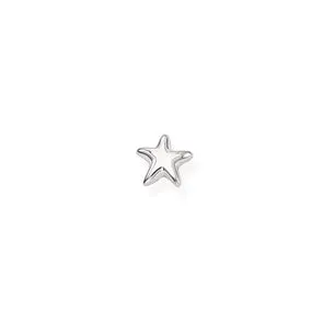 Single Smooth Star Earring Silver | Amen