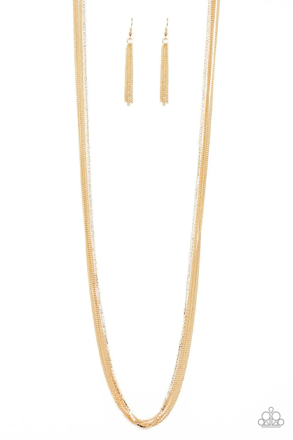 SLEEK and Destroy - Gold Necklace-Paparazzi