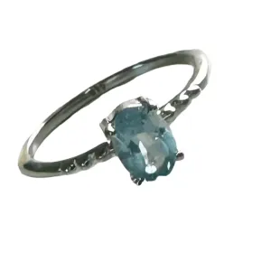 Sleek Blue Topaz Ring