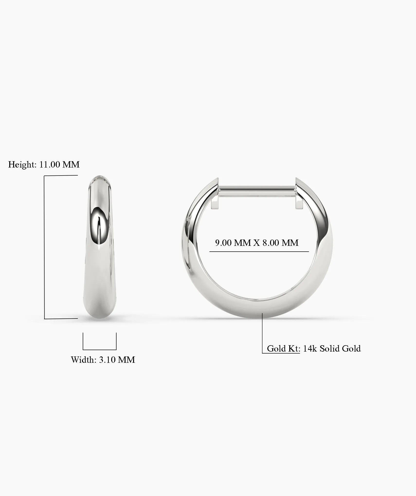 Sleek Elegance Gold Hoops