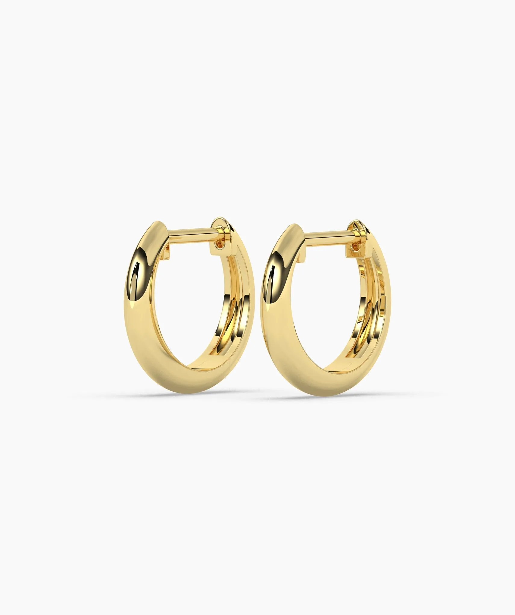 Sleek Elegance Gold Hoops