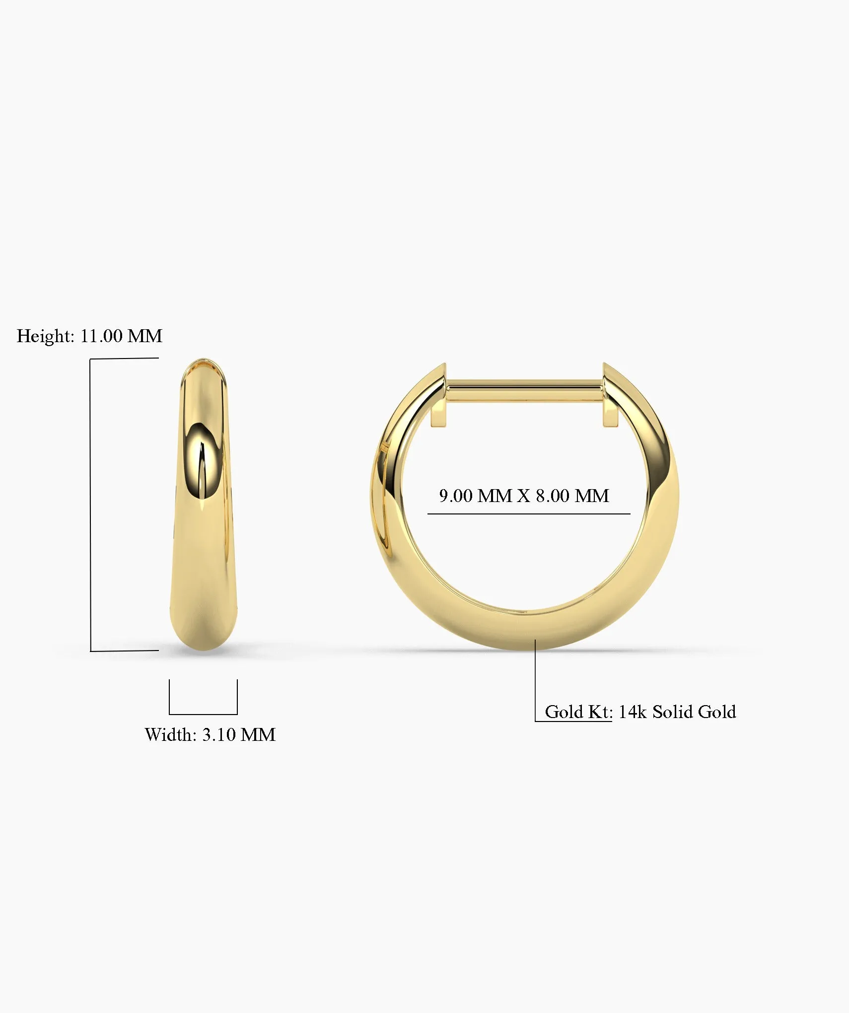 Sleek Elegance Gold Hoops