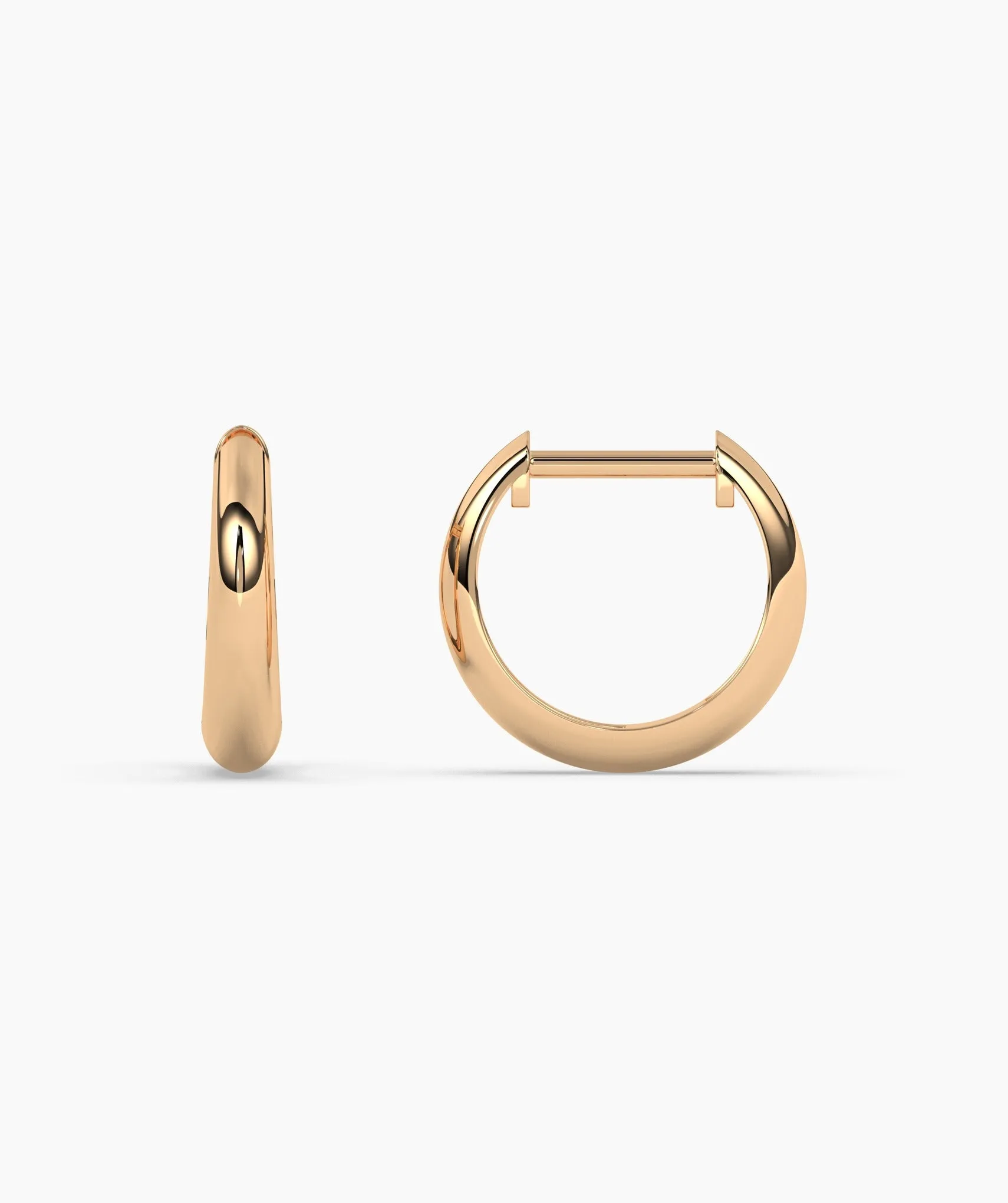 Sleek Elegance Gold Hoops