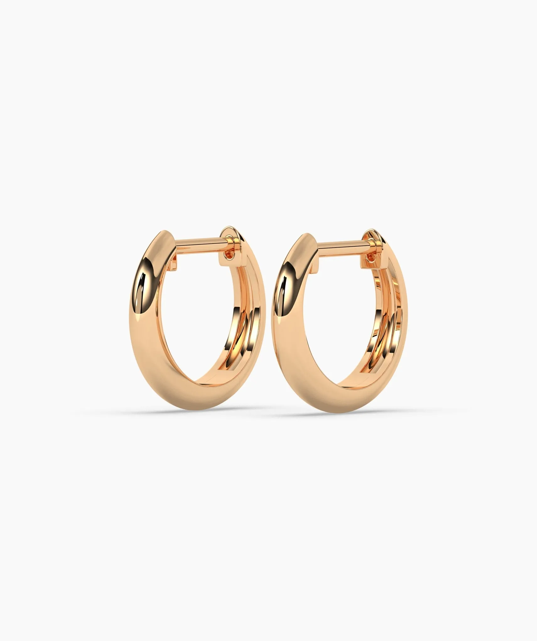 Sleek Elegance Gold Hoops